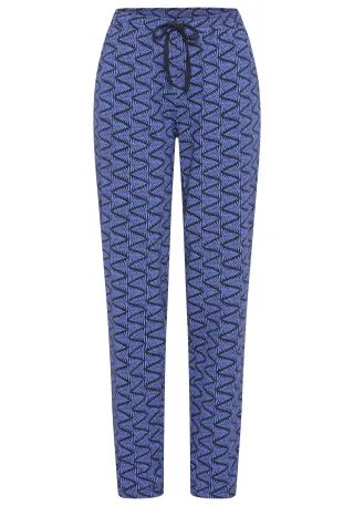 LASCANA - Vivance Dreams VD Nature Long Pants blue aop - Gr. - 38