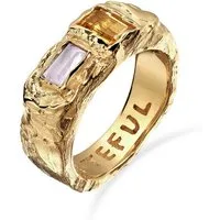 HAZE & GLORY Siegelring Siegelring Quarz Rosa 925 Sterling Silber