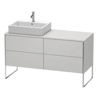 Duravit XSquare Konsolenwaschtischunterbau bodenstehend Nordic Weiß Seidenmatt 1400x548x778 mm - XS4 XS4923L3939