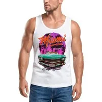 Neverless Tanktop Herren Tank-Top Miami Ocean Drive South Beach Oldtimer Muskelshirt mit Print