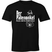 MoonWorks Print-Shirt Herren T-Shirt Der Patenonkel Pate Godfather Onkel lustig Fun-Shirt Moonworks® mit Print