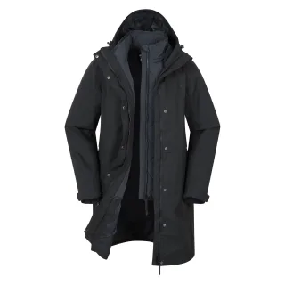 Mountain Warehouse - "Luna" Jacke, wasserfest für Damen, 3 in 1, Lang (Schwarz)
