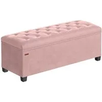 SONGMICS Sitzbank mit Stauraum, Sitzbank mit Beinen, Fußbank, Aufbewahrungsbox, bis 300 kg belastbar, 40 x 110 x 40 cm