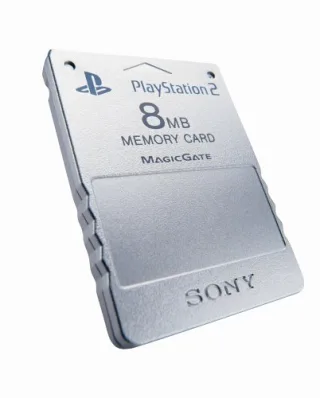 Sony PlayStation 2 8MB Memory Card satin silber/weiß