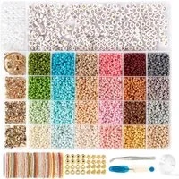 SUOOMAC Perlenarmband Set DIY Schmuckset Perlen Set 3mm (DIY Perlen Schmuckset, Komplettset mit Zubehör, 12000-tlg., 12000 Perlen + 300 Buchstabenperlen & diverse Anhänger, ideal für DIY), Umweltfreundliche, geruchslose Materialien, vielseitiges DIY-