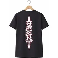 Banco T-Shirt Herren Ascent Shirt Print (Einzelartikel) Vertikaler, kunstvoller Graffiti-Print auf der Rückseite