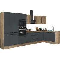 KOCHSTATION Winkelküche Florida, Stellbreite 370x175 cm, wahlweise mit E-Geräten, mit Softclose für Türen und Schubkästen