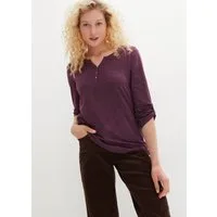 bonprix Henleyshirt lockere loose fit Passform, 3/4-Ärmel, mit Knopfleiste