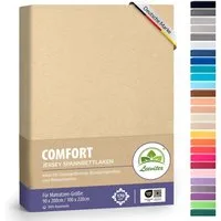 leevitex® Spannbettlaken verschiedene Größen, Stoffgewicht 170 g/m², 40 cm Steghöhe, Jersey, Gummizug: rundum, (1 Stück), verschiedene Farben, OEKO-TEX® STANDARD 100 zertifiziert
