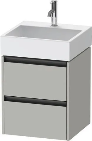 Duravit Ketho.2 Waschtischunterbau wandhängend Betongrau Matt 484x460x549 mm - K25274007070000 K25274007070000