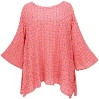 Guru-Shop Longbluse Tunika mit Trompetenärmeln für starke Frauen,.. Festival, Ethno Style, Hippie, alternative Bekleidung
