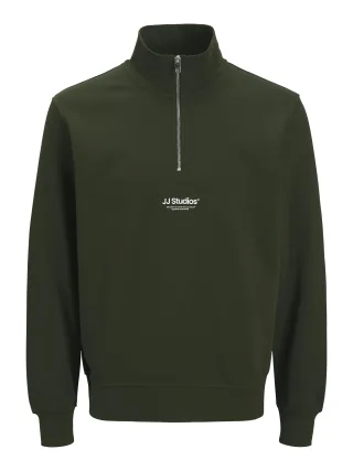 JACK&JONES - JJESOHO SWEAT QUARTER ZIP HN NOOS - Gr. - M