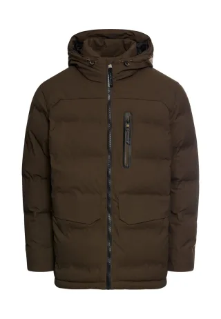 camel active - teXXXactive® Funktionsjacke mit verstellbarem Saum und Kapuze dark brown - Gr. - 50