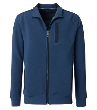 CASAMODA - Sweatjacke aqua bis petrol - Gr. - 3XL