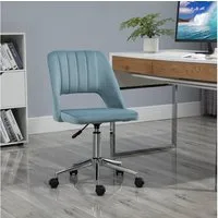 Vinsetto Bürostuhl Höhenverstellbarer Drehstuhl mit Nahtlinien-Design (Schreibtischstuhl, 1 St), Samtartiges Polyester Blau 49 x 60 x 79-91 cm