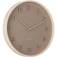 Karlsson Uhr Wanduhr Nervadura Rund Holz Braun (40cm)