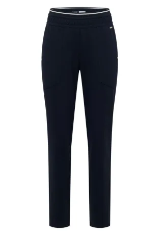 Cecil - Stoffhose im Casual Fit mit elastischem Bund blau - Gr. - 28