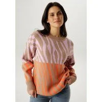 Aniston SELECTED Strickpullover mit fantasievoller Animal-Musterung