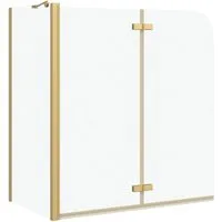 vidaXL Duschwand Bad-Duschschirm Gold 120 x 68 x 130 cm, (1 tlg)