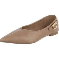 Ital-Design Damen Ballerina mit Zierdetail und spitzer Form Pumps (92078697) Blockabsatz Klassische Ballerinas in Hellbraun