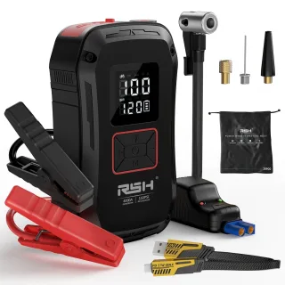 RSH Car Battery Jump Starter with Air Compressor 4000A Car Battery Booster Fast Charging 150PSI Portable Power Pack Jump