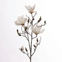 Kunstblume Kunst-Stielblume Magnolienzweig -Blüten und Knospen –Höhe 86 cm –Weiß, Goods NL, Höhe 86 cm