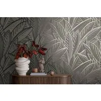 A.S. Création Vliestapete French Affair Blätter-Tapete Mustertapete Floral Blattmuster, strukturiert, leicht glänzend, (1 St), Vliestapete Blatt-Motiv für Schlafzimmer Küche Wohnzimmer Blätter Flur