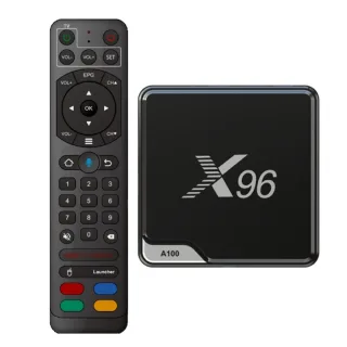 [4+32G] X96 A100 Smart TV Box Android 14 Amlogic S905A 4K Ultra HD 60fps HDR10+ AV1 Dual Band WiFi Bluetooth 5.X Streami