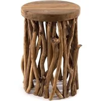 DESIGN DELIGHTS Beistelltisch BEISTELLTISCH "WOODS", Altholz massiv, Äste Couchtisch, Holzhocker