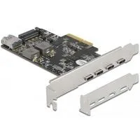 PCI Express x4 Karte zu 4 x USB Type-C + 1 x USB Typ-A - SuperSpeed USB 10 Gbps - Low Profile Formfaktor, USB-Controller