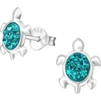 schmuck23 Ohrstecker-Set Kinder Ohrringe Schildkröte 925 Silber, Kinderohrringe