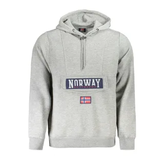 Norwegen 1963 Grigio Baumwoll-Hoodie für Herren