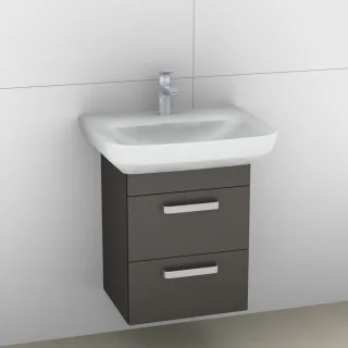 Artiqua 414 Waschtischunterschrank für Sentique 514361 Stahlgrau Metallic, 414-WU2L-V12-7141-88 414-WU2L-V12-7141-88