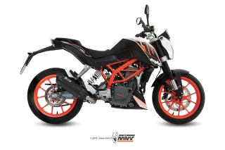 Sport Auspuff Komplettanlage inkl. Krümmer MIVV Suono Black KTM Duke 390 Bj. 2013-2016 mit ABE