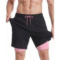 MaaMgic Shorts Herren Elastan kurze Hose 2-in-1 Badehose schnelltrocknend Sporthose (1-tlg)