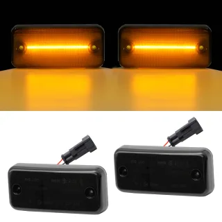 2x LED Seitenmarkierungsleuchten Seitenmarkierungs Leuchten Seitenbegrenzungsleuchten in Schwarz SET für Citroen Jumper / Peugeot Boxer