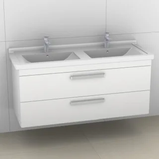 Artiqua 411 Waschtischunterschrank für Starck 3 033213 Weiß Hochglanz, 411-WU2L-D11-7016-68 411-WU2L-D11-7016-68