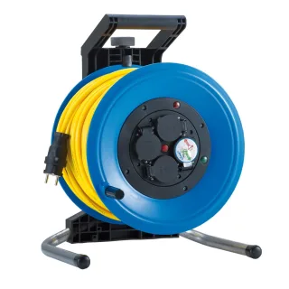 HEDI Kunststoff-Kabeltrommel Professional Plus Ø 320 mm, gelb Panzerkabel - K325U2TF