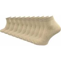 GAWILO Kurzsocken aus 100% reiner Baumwolle - Quartersocken für Damen (10-Paar) Schaft etwas länger als beim Sneaker - daher kein verrutschen