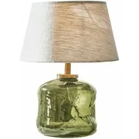 Mirabeau Tischleuchte Tischlampe Rufino grün/beige