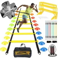 LuxusKollektion Koordinationsleiter Fußball Trainingsset Koordinationsleiter 6m Trainingsleiter 20 Kegel