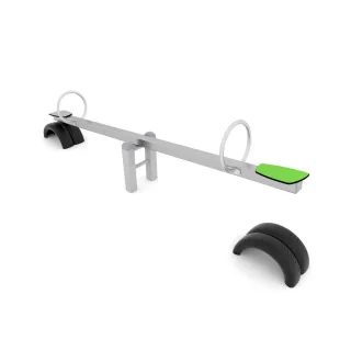 PRO Rida Spielplatz-Wippe - 2-Sitzer für öffentliche Bereiche - Robuster Edelstahl & Stahl 80x80mm - Wetterfeste HDPE-Sitze - Sicher & Stabil - Wickey