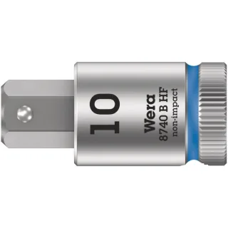 Wera 8740 B HF Zyklop Bitnuss + 3/8"-Antrieb + Haltefunktion für Innensechskantschrauben, metrisch Blau - 05003043001