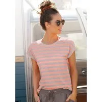 Vivance Kurzarmshirt mit transparenten Neon-Einsätzen, T-Shirt, lockere Passform, sportlich