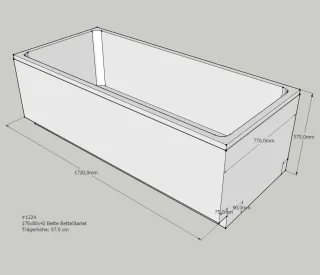 Neuesbad Wannenträger für Bette Starlet 175x80 SW12470