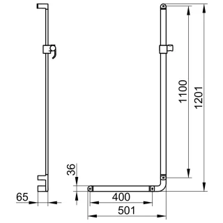 Keuco Winkelgriff Elegance 31606, verchromt 31606011102