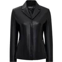 Derimod Lederjacke Helen Lederjacke Regular Fit, Reißverschluss, Reverskragen, Kurz, Textilfutter