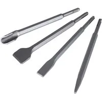 Home4Living Meißel-Set Meißel-Set SDS-Plus 4 teilig Kanalmeißel Stahl Meissel 4tlg., 250 in mm, (4-tlg) verschiedene Meißel