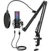 TONOR Streaming-Mikrofon Q9S RGB USB Mikrofon Gaming Streaming Podcast PC PS5 Kondensator