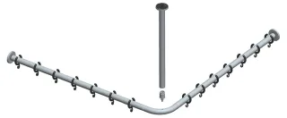 Keuco Brausevorhangstangen-Set Plan 14936, 14936170800